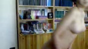 The chick wore a strap-on and offered to her boyfriend to fuck him in the ass, but he refused and he fucked the slut for the first time in the ass